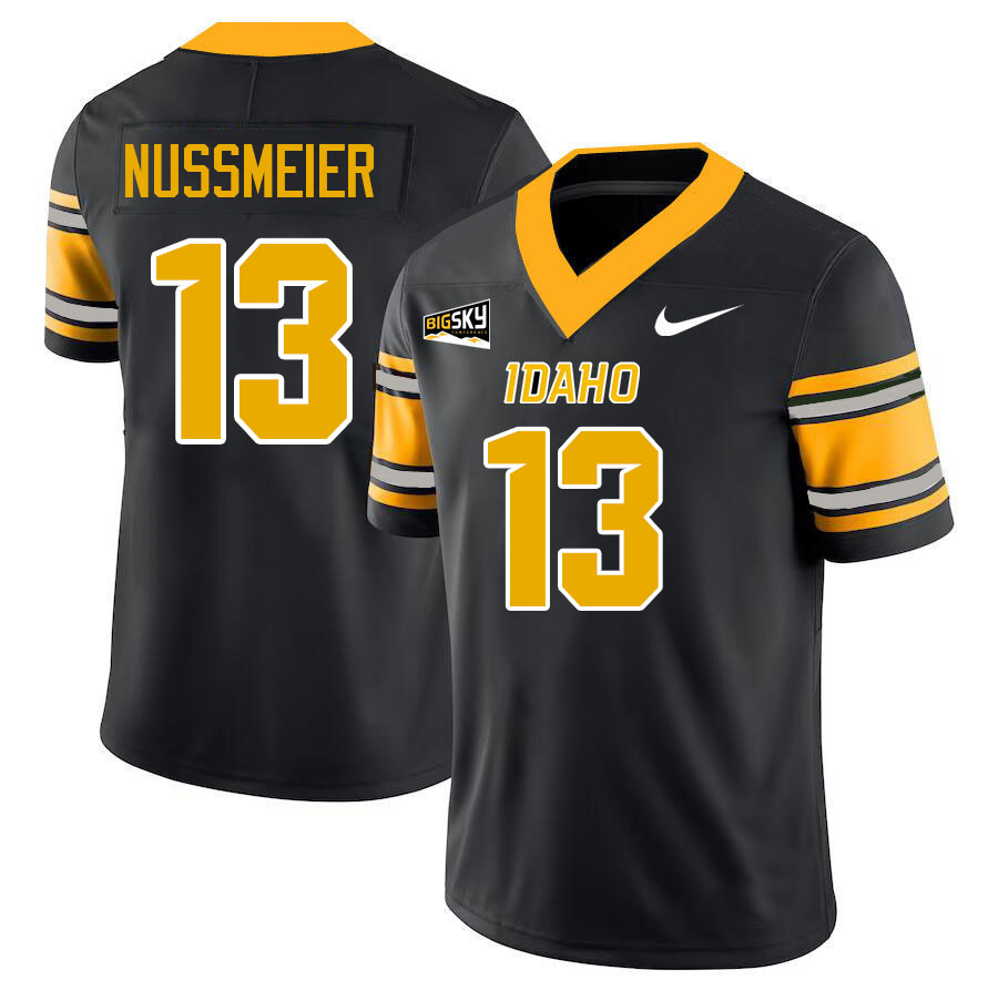 Idaho Vandals #13 Doug Nussmeier College Football Jerseys,Uniforms Stitched-Black